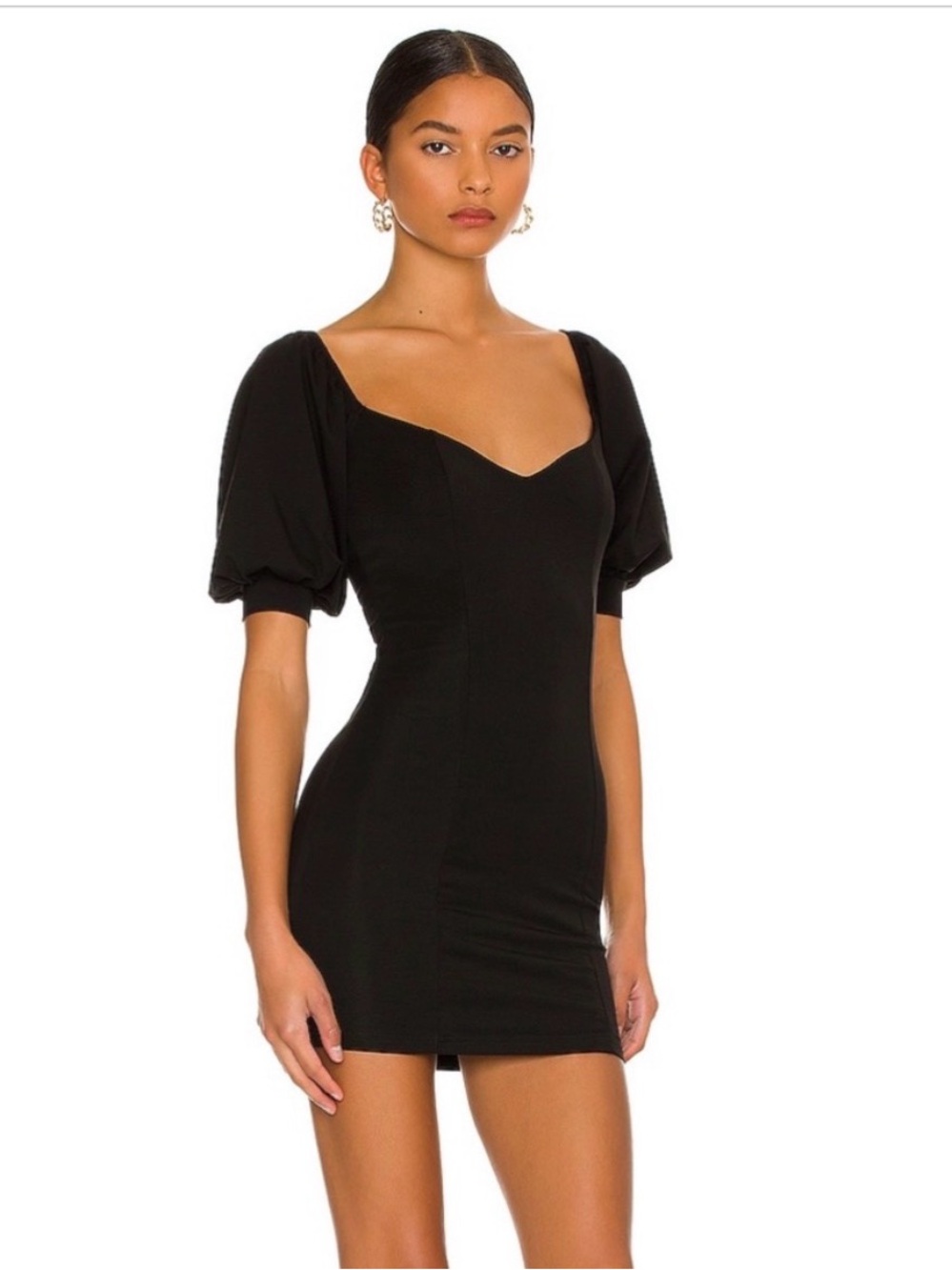 Black Puff-Sleeve Mini Dress - More To Come